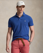 Load image into Gallery viewer, Ralph Lauren Iconic Mesh Polo Dusty Azure