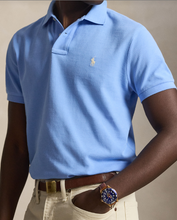 Load image into Gallery viewer, Ralph Lauren Iconic Mesh Polo Blue Lagoon