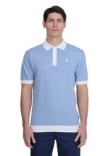 Load image into Gallery viewer, Sandbanks 3 Button Knitted Polo Dusty Blue