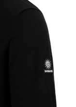 Load image into Gallery viewer, Sandbanks Merino Wool Zip Polo Black