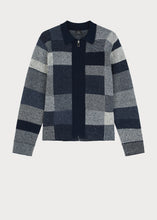 Load image into Gallery viewer, Paul Smith Tonal Patchwork Zip Cardigan