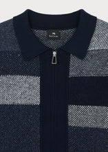 Load image into Gallery viewer, Paul Smith Tonal Patchwork Zip Cardigan