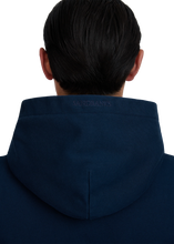 Load image into Gallery viewer, Sandbanks Badge Logo Hoodie Navy