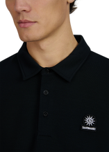 Load image into Gallery viewer, Sandbanks Tonal Soft Touch Polo Shirt Black