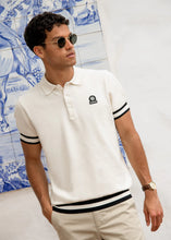 Load image into Gallery viewer, Sandbanks Stripe Hem Polo Shirt Ecru