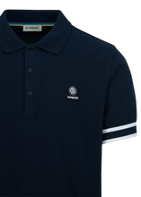Load image into Gallery viewer, Sandbanks Stripe Hem Polo Shirt Navy