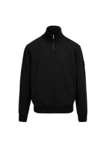Load image into Gallery viewer, Sandbanks Badge Logo Quarter Zip Black