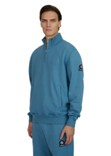 Load image into Gallery viewer, Sandbanks Badge Logo Quarter Zip Teal