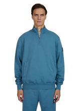 Load image into Gallery viewer, Sandbanks Badge Logo Quarter Zip Teal