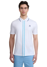 Load image into Gallery viewer, Sandbanks Contrast Tipped Polo Shirt White