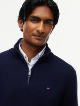 Load image into Gallery viewer, Tommy Hilfiger Mock Neck Quarter-Zip Jumper With Cashmere