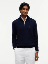 Load image into Gallery viewer, Tommy Hilfiger Mock Neck Quarter-Zip Jumper With Cashmere