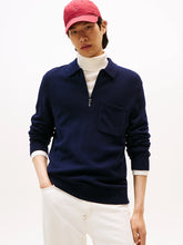 Load image into Gallery viewer, Tommy Hilfiger Lambswool Zip Polo