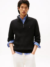 Load image into Gallery viewer, Tommy Hilfiger Quarter Zip Jumper Black
