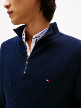 Load image into Gallery viewer, Tommy Hilfiger Quarter Zip Jumper Navy