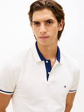 Load image into Gallery viewer, Tommy Hilfiger Contrast Collar Polo Ivory