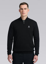 Load image into Gallery viewer, Sandbanks Merino Wool Quarter Zip Black