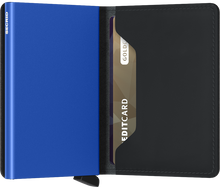 Load image into Gallery viewer, SECRID MINIWALLET MATTE BLACK & BLUE