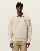 Load image into Gallery viewer, Les Deux Crew Half Zip Sweatshirt Ivory

