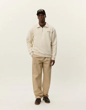 Load image into Gallery viewer, Les Deux Crew Half Zip Sweatshirt Ivory
