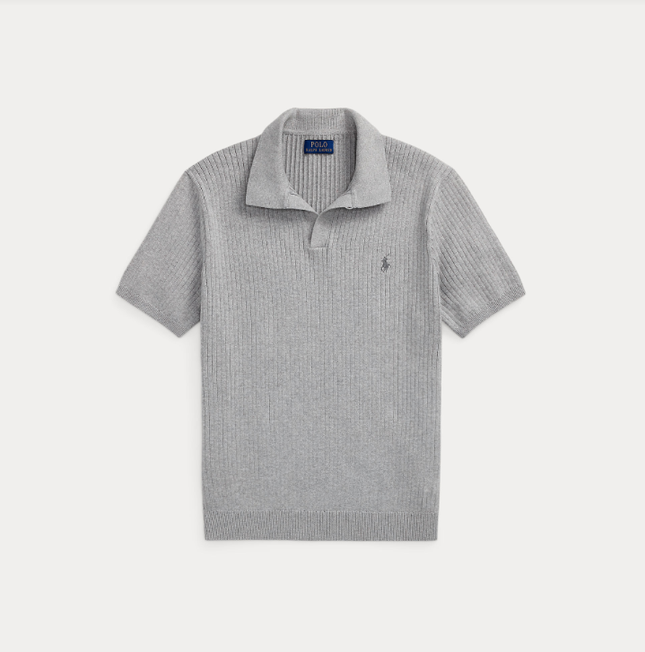 Ralph Lauren Rib Knit Polo Grey