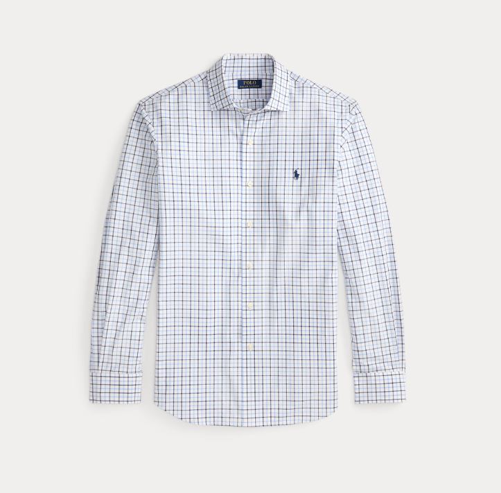 Ralph Lauren Poplin Check Shirt Blue/White
