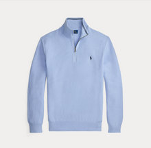 Load image into Gallery viewer, Ralph Lauren Mesh Knit Quarter Zip Office Blue
