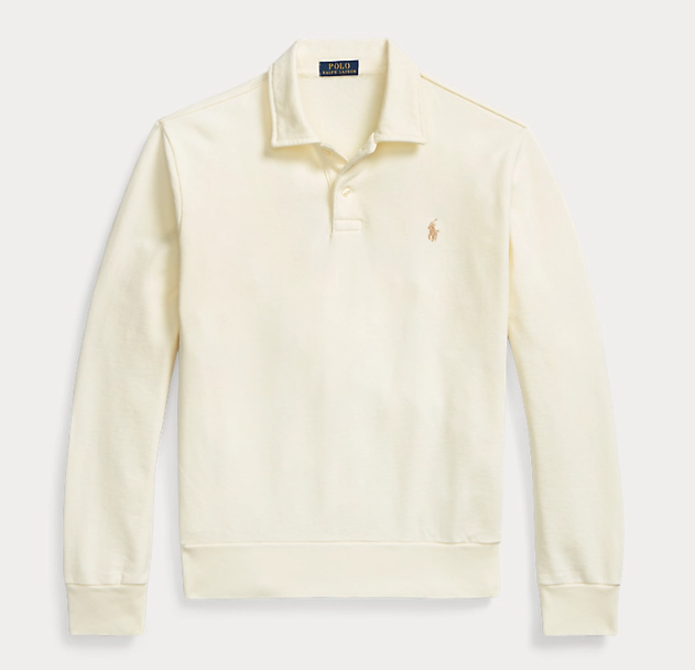 RALPH LAUREN LOOPBACK COLLARED SWEATSHIRT