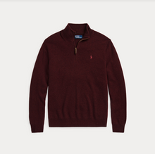 Load image into Gallery viewer, Ralph Lauren Merino Wool Quarter Zip Wine
