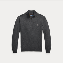 Load image into Gallery viewer, Ralph Lauren Wool Quarter Zip Dark Charcoal Heather
