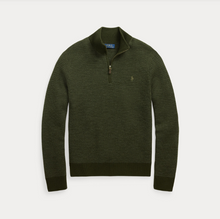 Load image into Gallery viewer, Ralph Lauren Washable Wool Quarter Zip Olive
