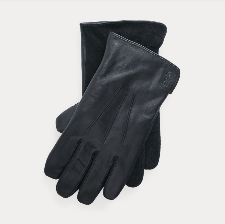 Ralph Lauren Sheepskin Touch Screen Glove Black