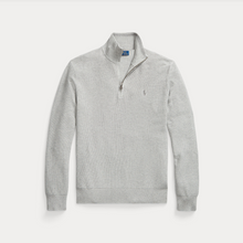 Load image into Gallery viewer, Ralph Lauren Mesh Knit Quarter Zip Andover Heather
