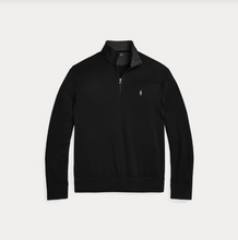 Load image into Gallery viewer, Ralph Lauren Luxury Jersey Quarter Zip Black
