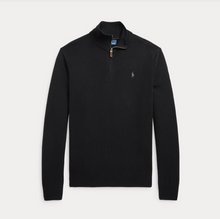 Load image into Gallery viewer, Ralph Lauren Merino Wool Quarter Zip Black
