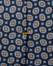 Load image into Gallery viewer, Eton Navy blue Medallion Silk Twill Printed Tie

