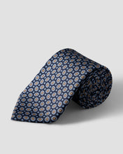 Load image into Gallery viewer, Eton Navy blue Medallion Silk Twill Printed Tie
