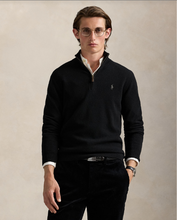 Load image into Gallery viewer, Ralph Lauren Merino Wool Quarter Zip Black

