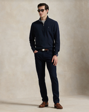 Load image into Gallery viewer, Ralph Lauren Luxury Jersey Quarter Zip Navy
