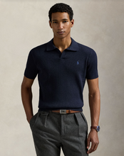 Load image into Gallery viewer, Ralph Lauren Rib Knit Polo Navy
