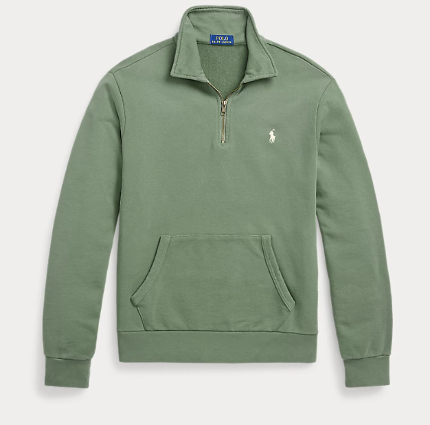 RALPH LAUREN LOOPBACK FLEECE QUARTER ZIP