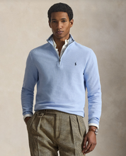 Load image into Gallery viewer, Ralph Lauren Mesh Knit Quarter Zip Office Blue
