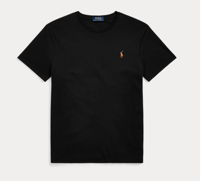 RALPH LAUREN SOFT COTTON TEE BLACK