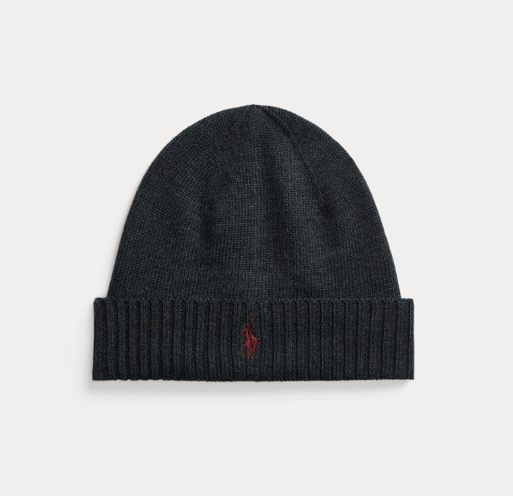 Ralph Lauren Wool Beanie Granite Heather