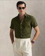 Load image into Gallery viewer, Ralph Lauren SS Linen Shirt New Olive
