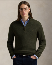 Load image into Gallery viewer, Ralph Lauren Washable Wool Quarter Zip Olive
