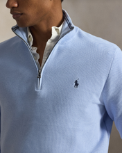 Load image into Gallery viewer, Ralph Lauren Mesh Knit Quarter Zip Office Blue
