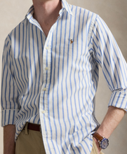 Load image into Gallery viewer, Ralph Lauren Blue/White Stripe Shirt

