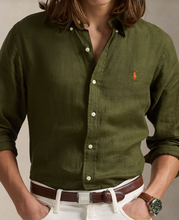 Load image into Gallery viewer, Ralph Lauren Linen Shirt New Olive
