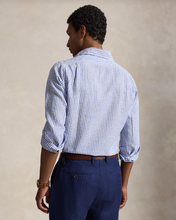 Load image into Gallery viewer, Ralph Lauren Seersucker Linen Blue/White
